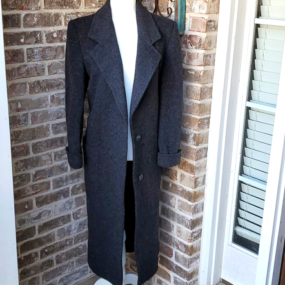 Vintage Trendy Cassidy 100% Wool Long Duster Coat